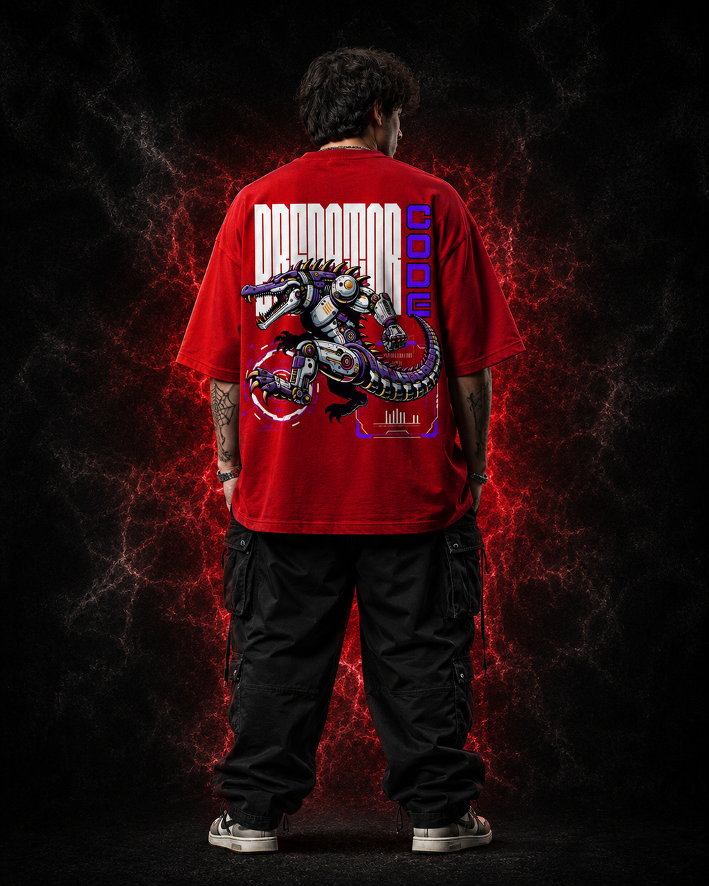 Cyber Dragon Code Oversized Tee