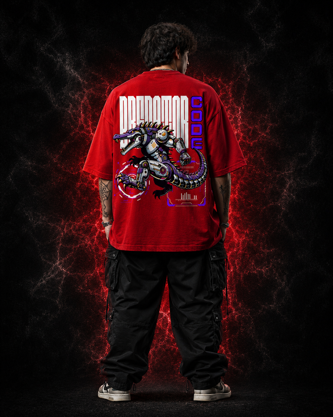 Cyber Dragon Code Oversized Tee